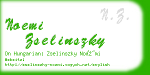 noemi zselinszky business card